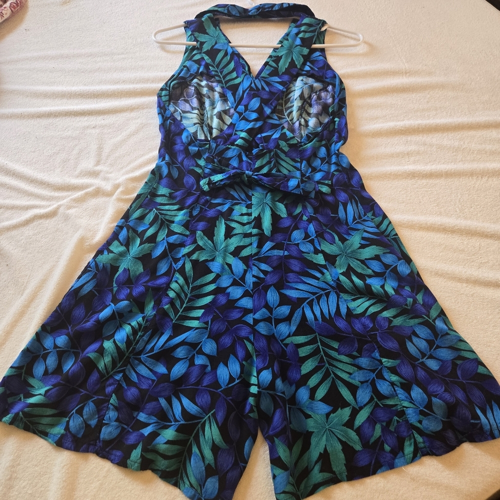 Basic Editions Leaf Print Romper